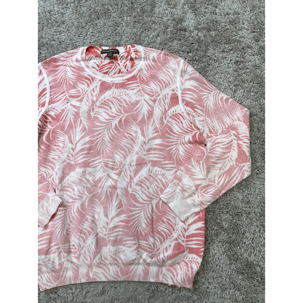 Tommy Bahama Sweater Womens Large Floral Pullover Crewneck Lightweight Casual - Picture 2 of 8